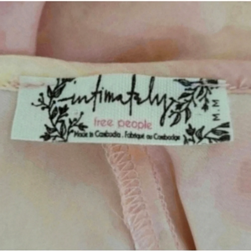 Free People Intimately Chasing Shadows Slipdress Pink Wash Combo Size Medium